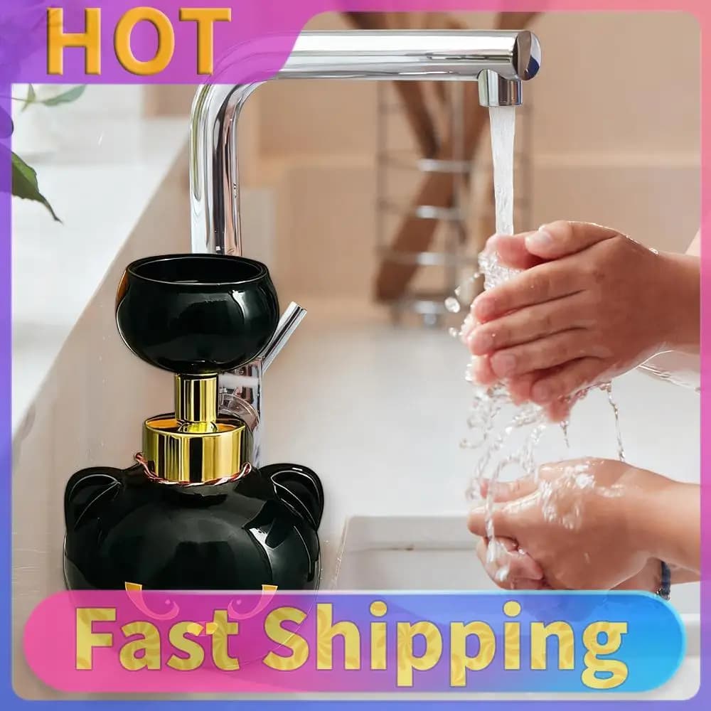 Dispenser di Sapone a Forma di Zampa di Gatto, Crea Bolle a Forma di Zampa, Bottiglia a Pressione per Igienizzante Mani, Flacone con Pompa per Shampoo, per Bagno e Cucina