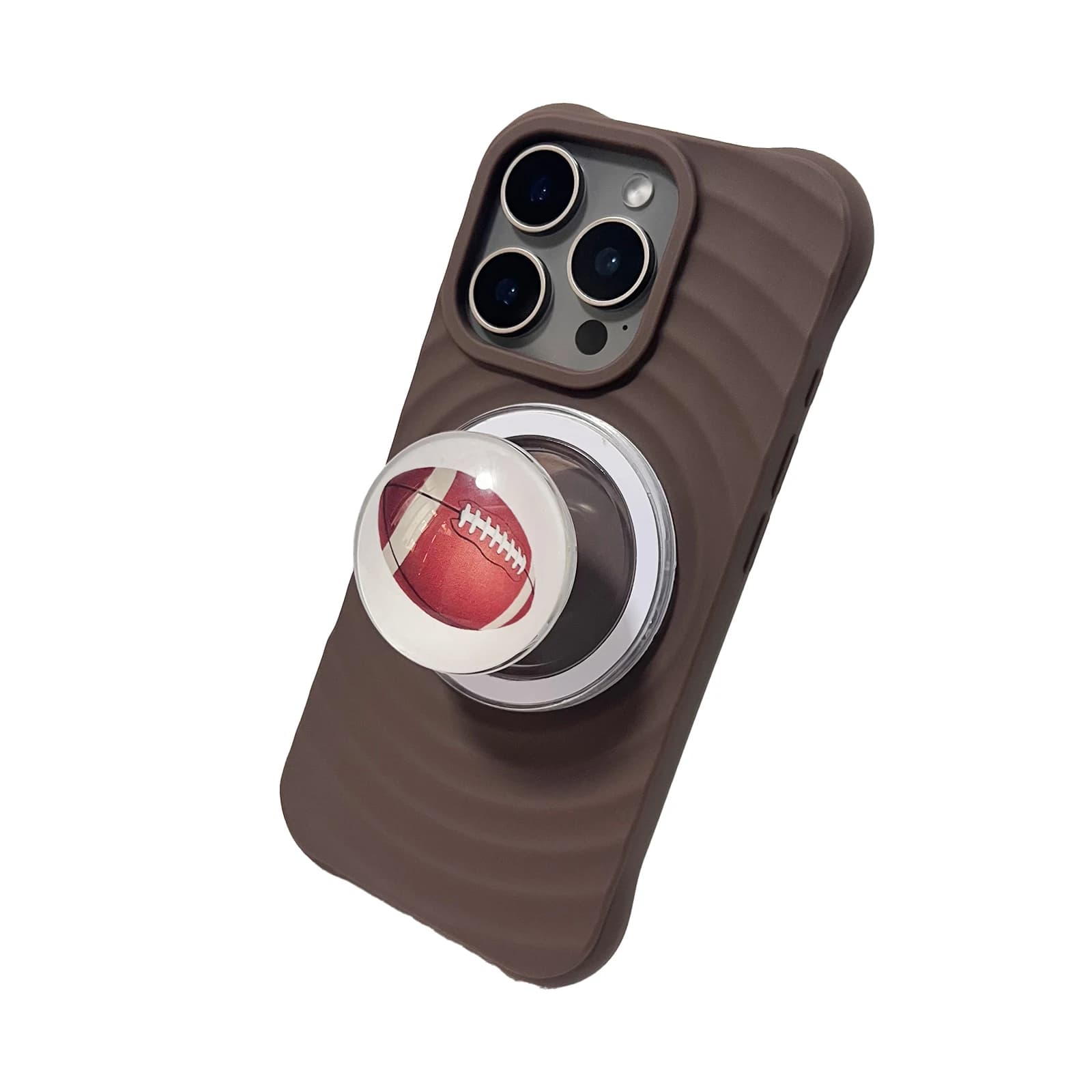 Support for mobile phone case with 3D crystal American football support for Magsafe magnetic bracket for iPhone Samsung Griptok