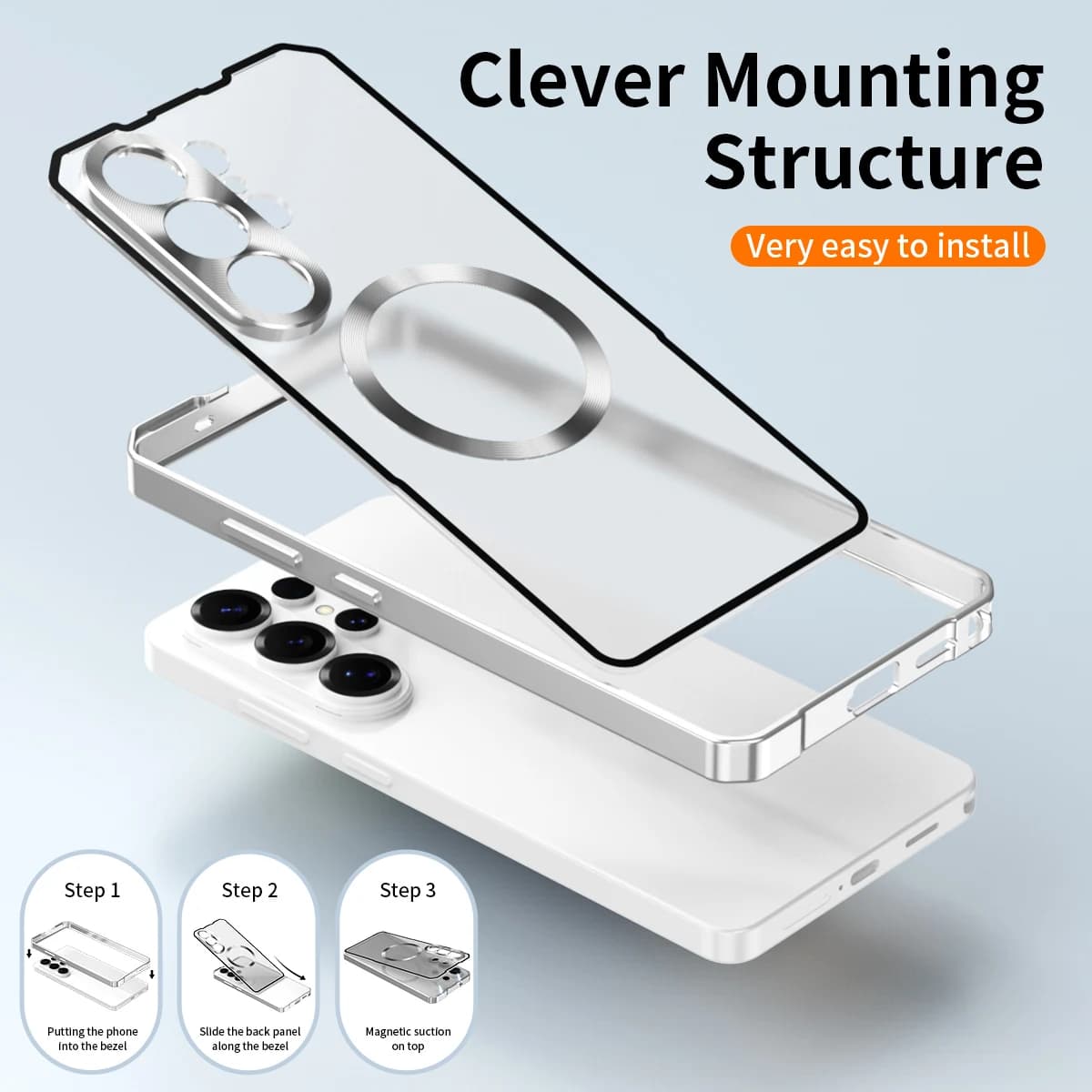 Push Pull Matte PC Hard Shockproof Phone Case For Samsung Galaxy S26 Ultra S26Ultra Bumper Back Cover