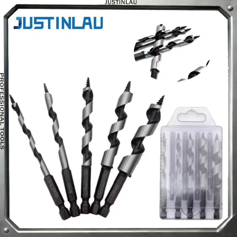 JUSTINLAU Set di Accessori per Utensili Elettrici e Manuali: Fresa a Spirale con Impugnatura Esagonale 5-12mm, Accessori per Utensili Elettrici, Utensili Manuali per Seghe