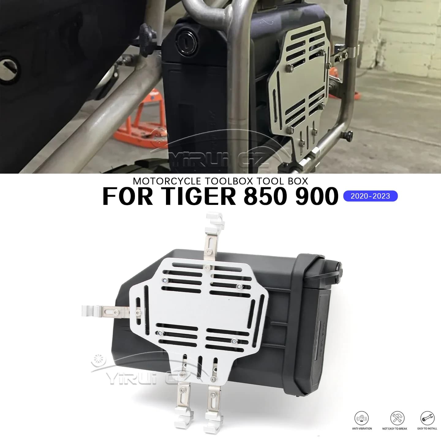 Cassetta degli attrezzi per moto Cassetta degli attrezzi Scatola decorativa laterale impermeabile PER TRIUMPH TIGER 850 900 Kit di pronto soccorso / guasto Cassetta degli attrezzi 2020-2023