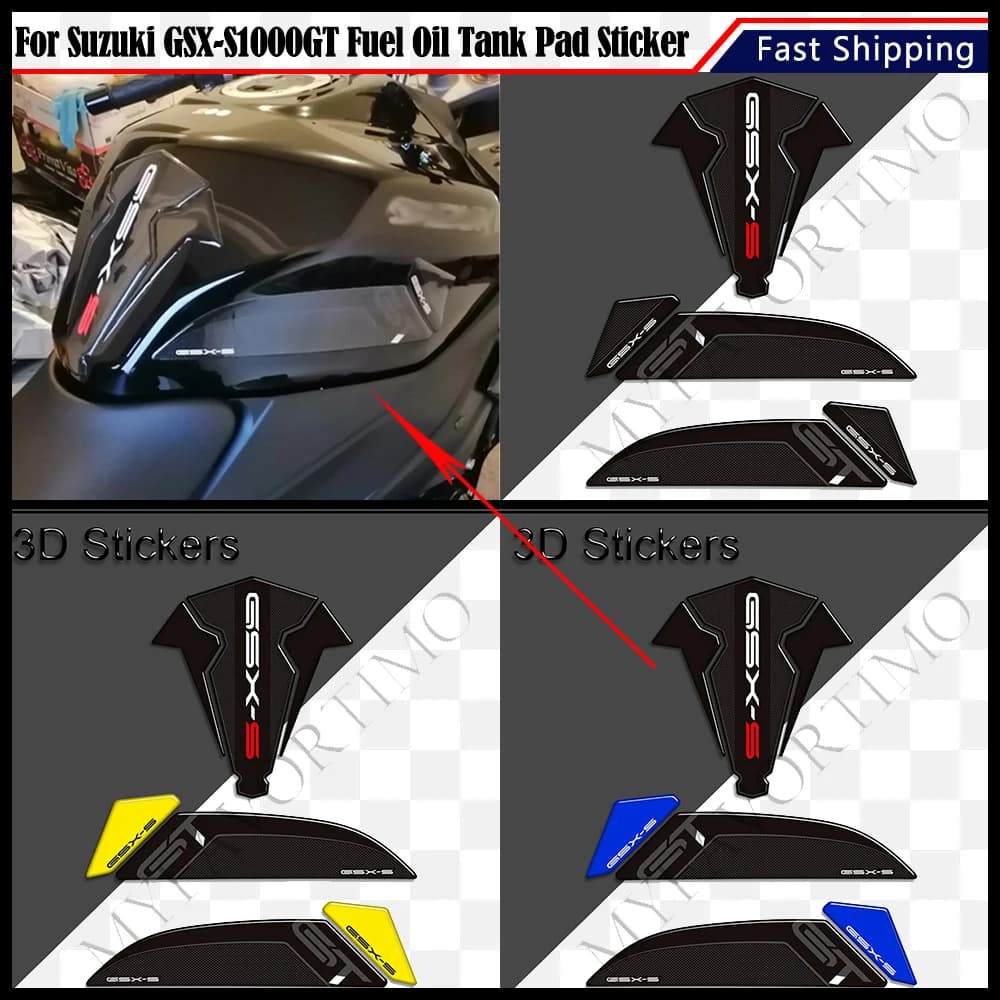 Moto Per Suzuki GSX-S1000GT GSXS1000GT GT S1000 Adventure Kit Carburante Serbatoio Carburante Grip Ginocchiera Adesivi Protettivi