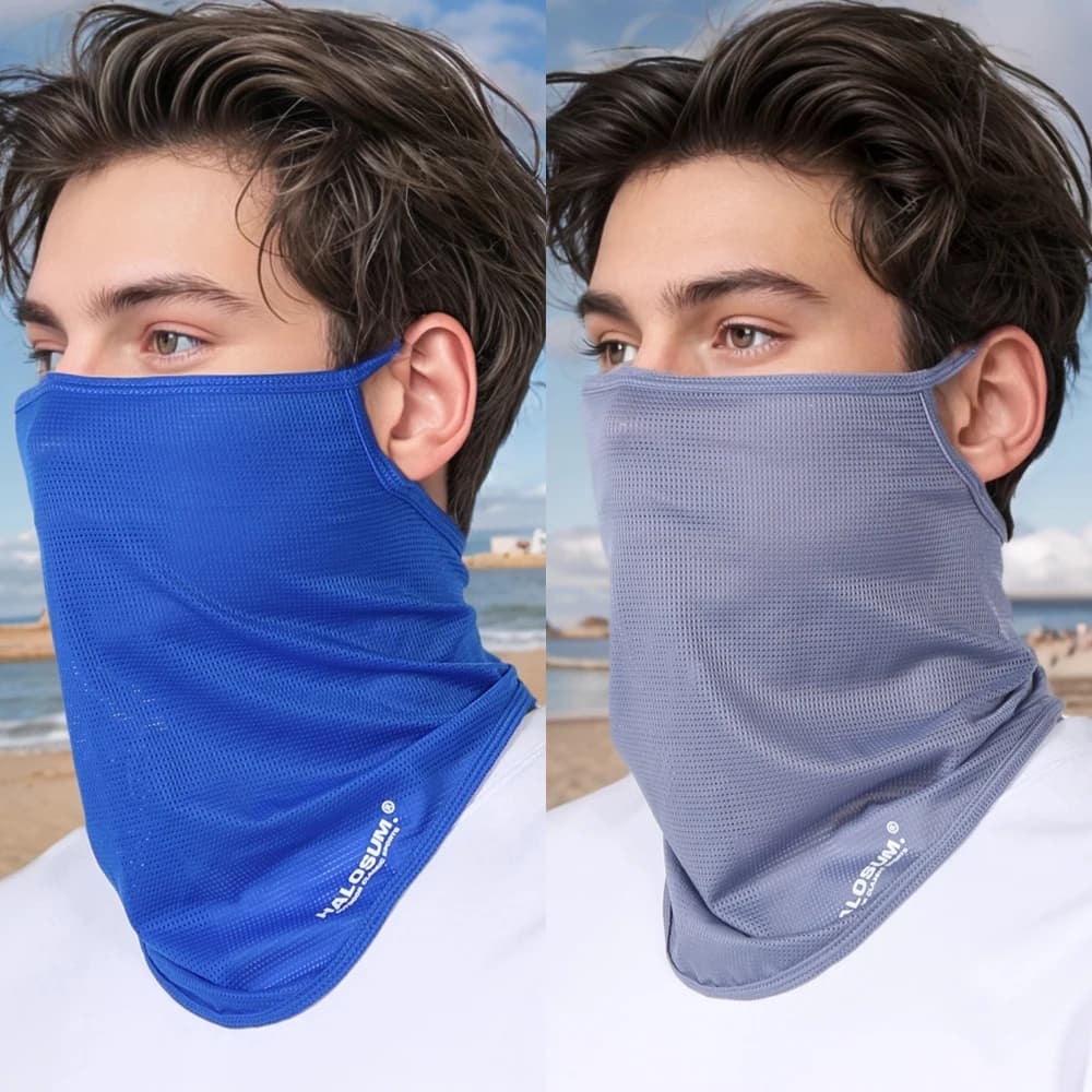 Summer sunshine in ice silk, breathable and UV sunscreen, motorcycle scarf, neck gaiter, solar protection for bike