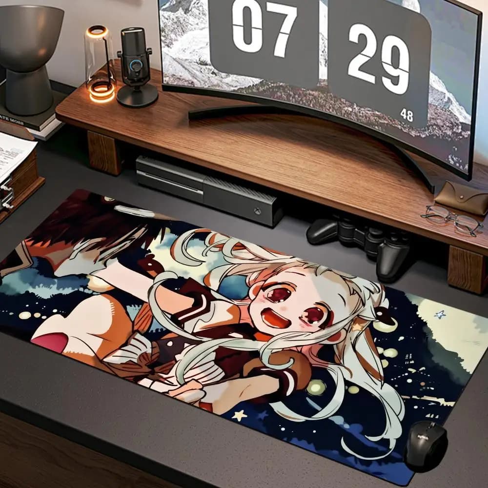 Tappetino per mouse Anime Hanako Kun, nuovo tappetino per computer da casa XXL, tappetini da scrivania in gomma naturale, antiscivolo, accessori da gioco per ufficio.