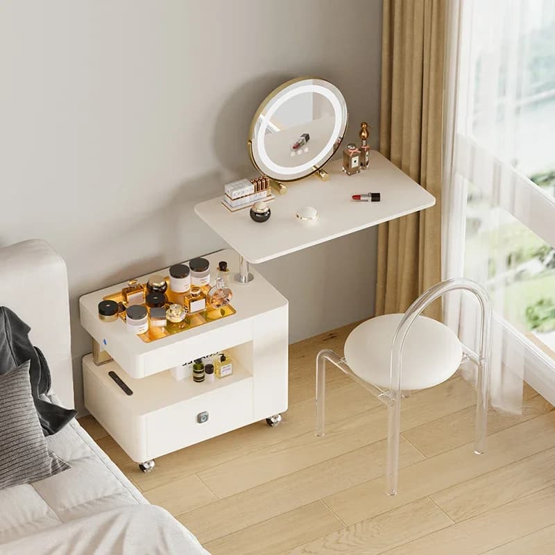 Toeletta da comodino intelligente ad angolo moderno e minimalista con sollevamento staccabile per camera da letto