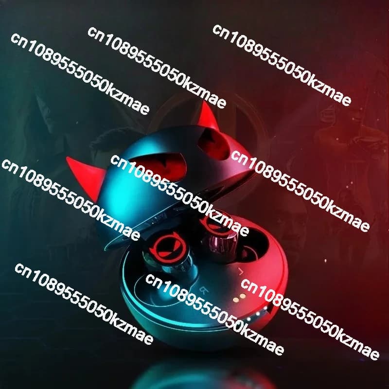 Cuffie da gioco a bassa latenza 2025, cuffie Little Devil Bluetooth 5.3, con batteria da 50 ore