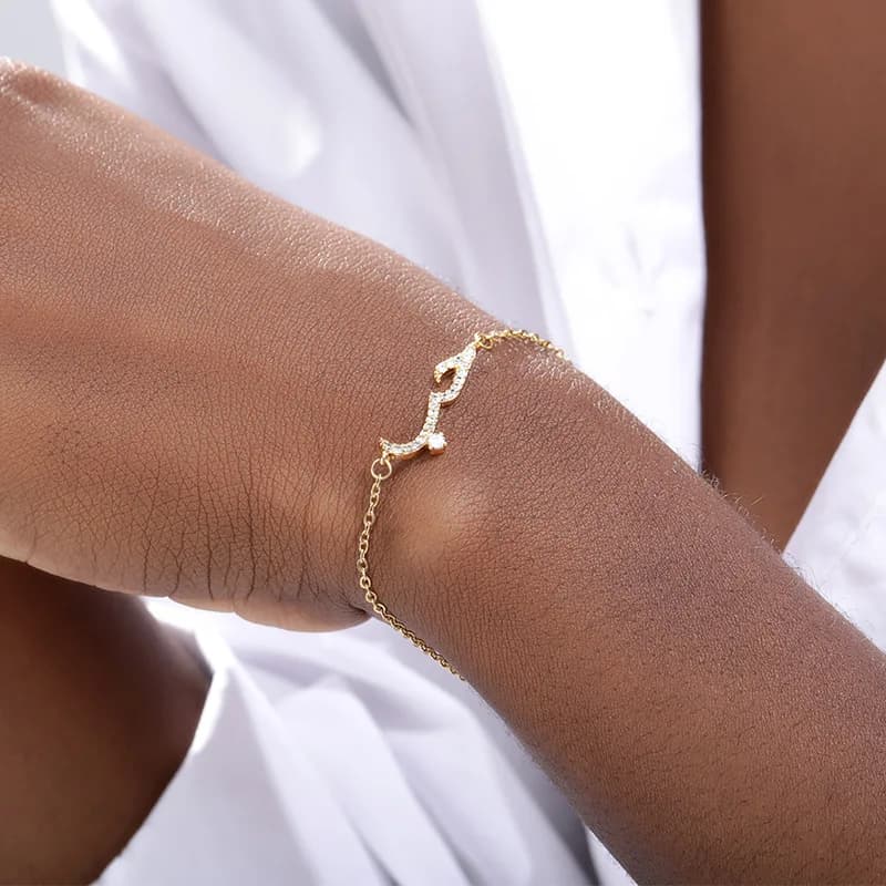 Braccialetto arabo religioso con collana d'amore in pietra braccialetto affascinante gioielli in cristallo anello in acciaio inossidabile per le sue donne miglior regalo