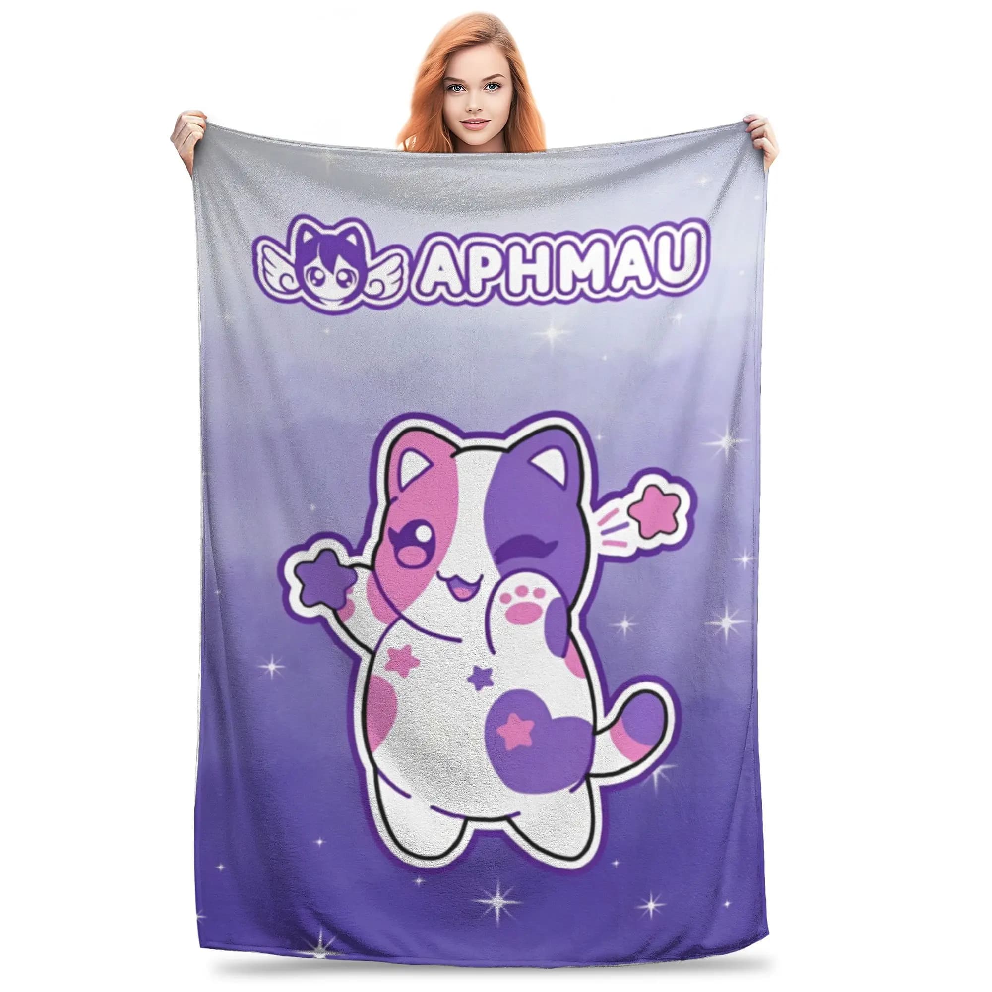 APHMAU kawaii cats Blankets Lightweight Thin Flannel Healing Gifts Throw Blanket Bedspreads