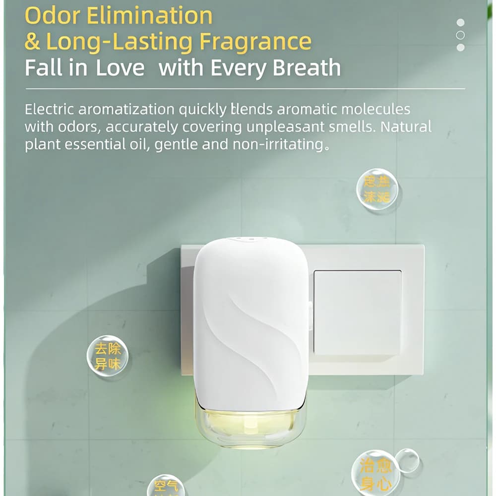 Plug-in Aromatherapy Diffuser Wall Mounted Essential Oil Diffuser Perfume Fragrance Diffuser Air Freshener for Home Bedroom