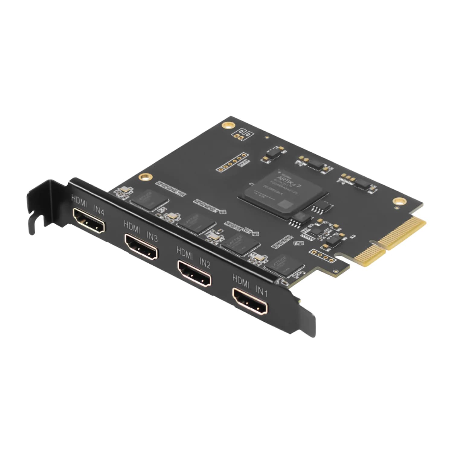 Scheda di Acquisizione Video 1080p60 a 4 Canali per Streaming OBS, Compatibile PCIe con Win10/Linux, Attrezzatura per Streaming di Giochi