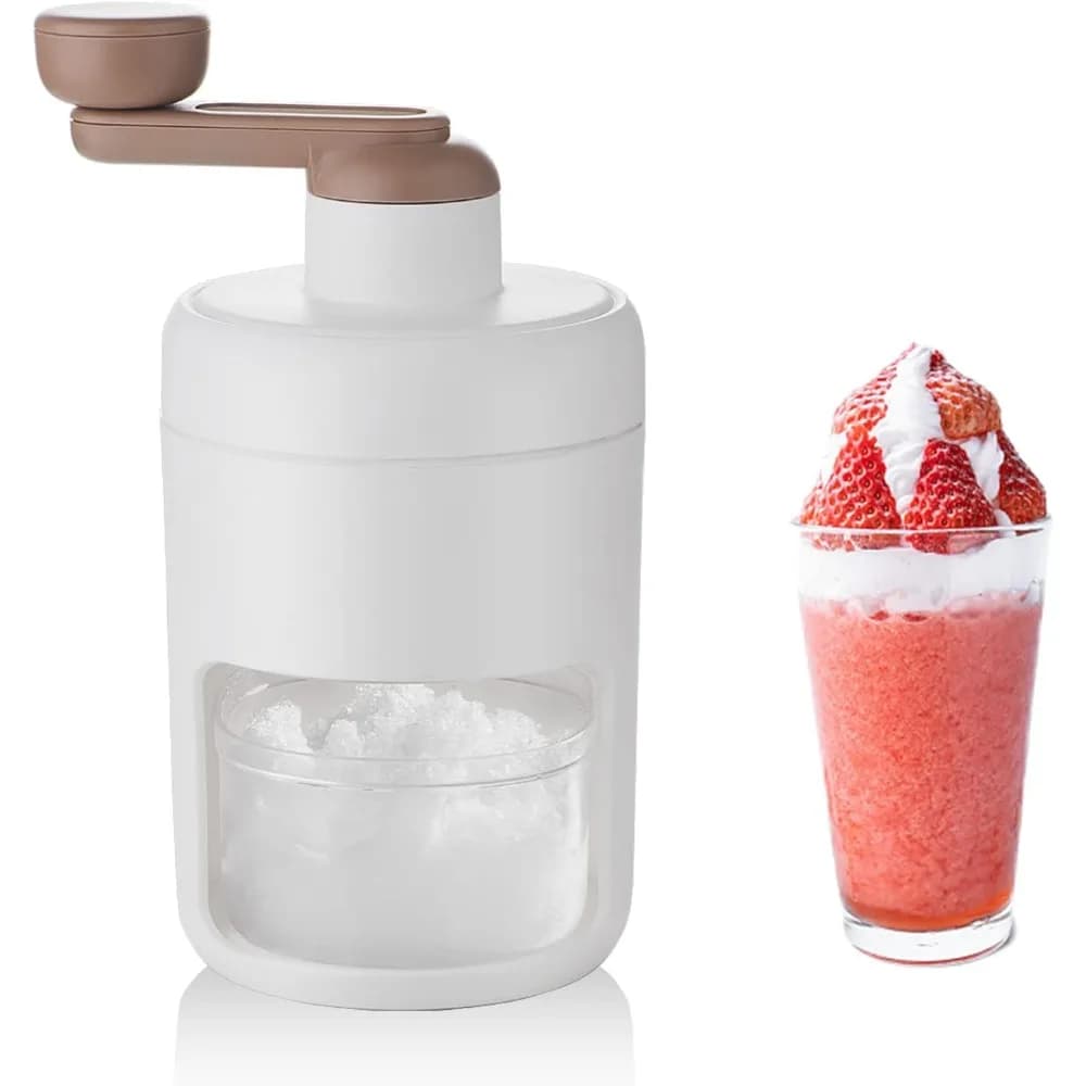 Macchina per il ghiaccio tritato Macchina per cono di neve Tritaghiaccio portatile manuale e macchina per il ghiaccio tritato senza BPA per cucina domestica e picnic