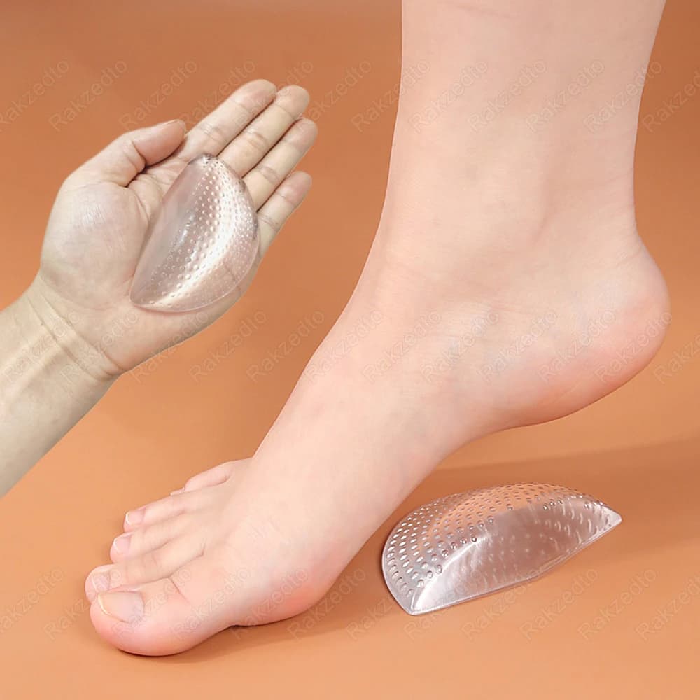 Women's High Silicone Bow Solette Orthopaedic Plantar Solette For Support for Flat Plantar Arch Bearings for Self Adhesive Gel Feet