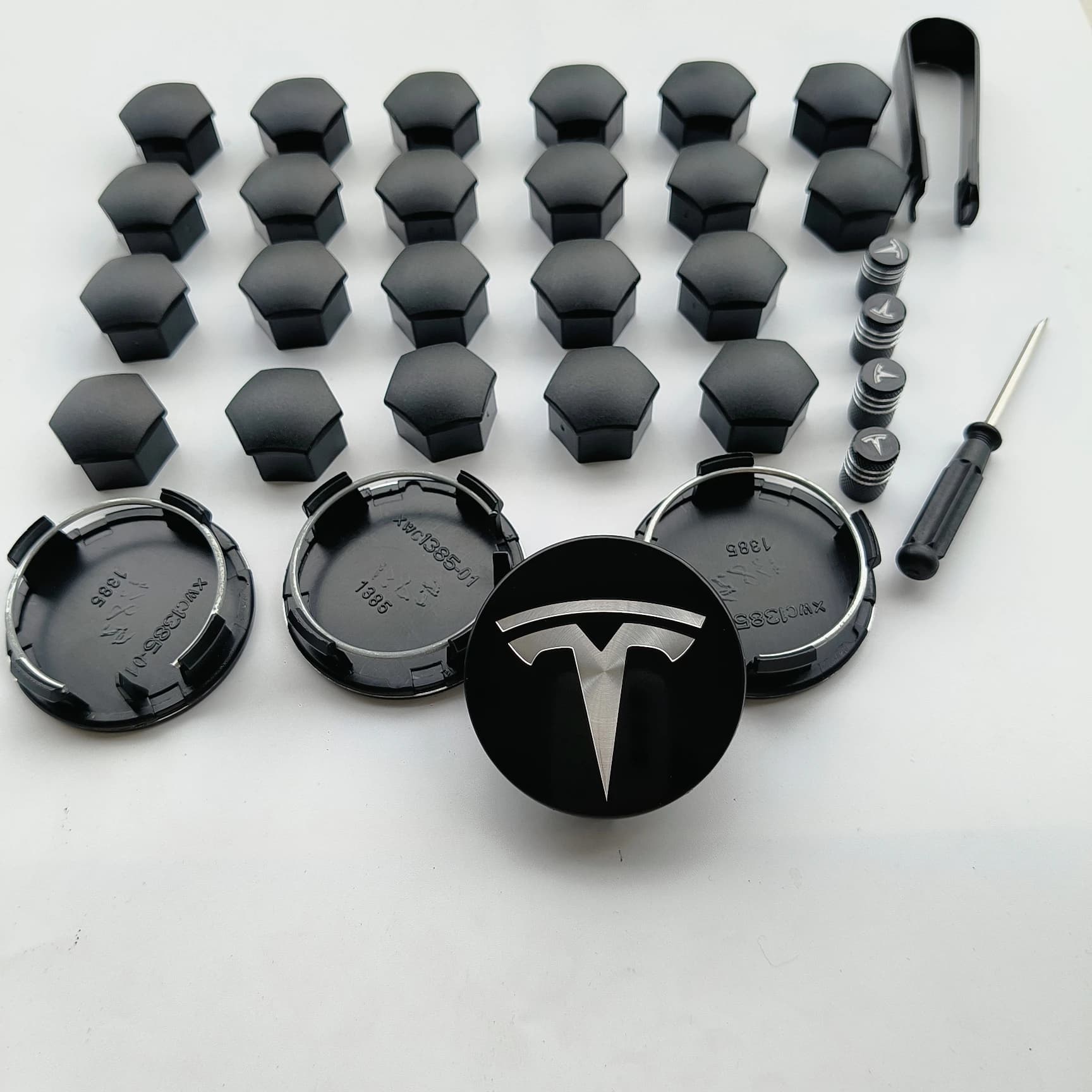 10PCS 27PCS30PCS 56mm For Tesla Model3 Y Juniper 3Highland Wheel Original Car Center Caps Emblem Rims Hub Cover Badge Accessorie