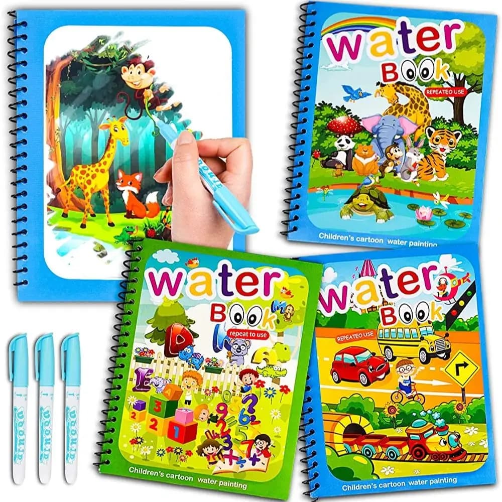 Magic Book Water Drawing Montessori Toys Reusable Coloring Book Magic Water Drawing Book Early sensory education for children
