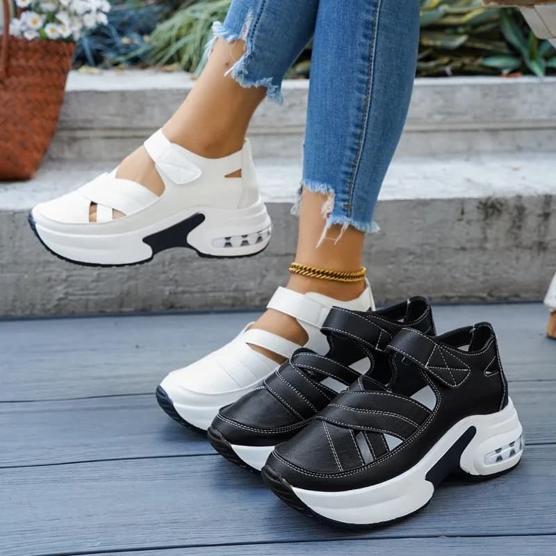 Sandali Donna Estivi 2026 con Punta Chiusa, Scarpe Casual alla Moda Taglie Forti, Nuovi Sandali Platform Leggeri e Comodi con Intaglio, Zapatos