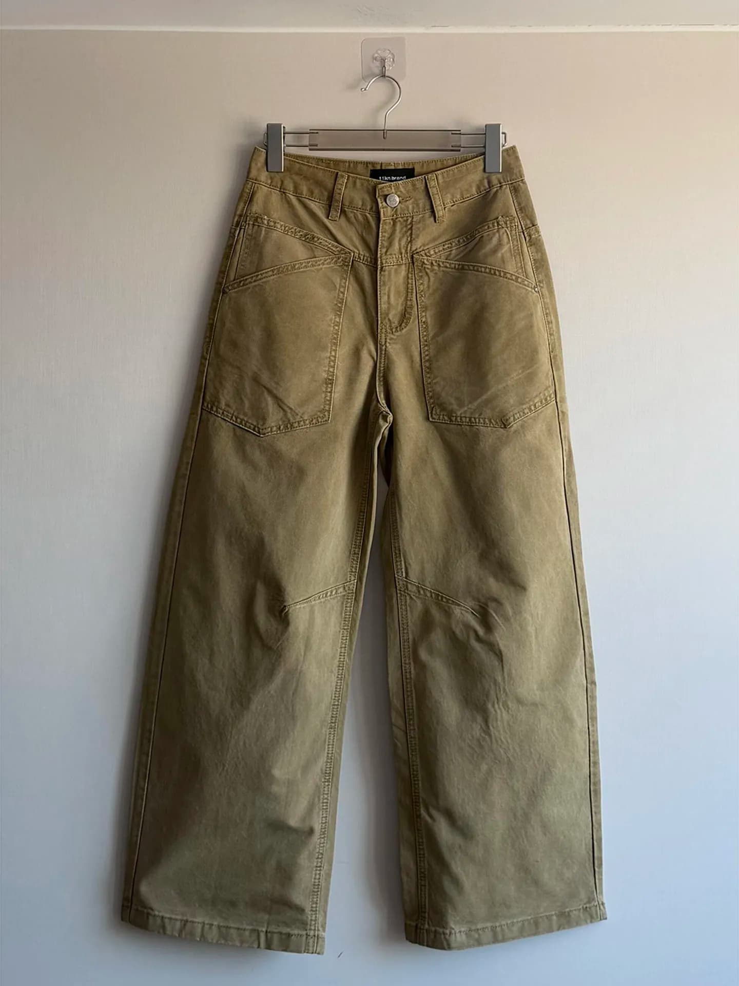 Khaki Men's Straight Leg Workwear Jeans Trendy Brand Haome Street Sle American Sle Loose Leggings Long Pants