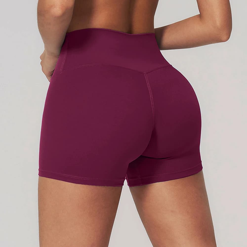 Pantaloncini Yoga a Vita Alta da Donna, Shorts Sportivi per Fitness, Sollevamento Glutei, Palestra e Corsa, Abbigliamento Sportivo