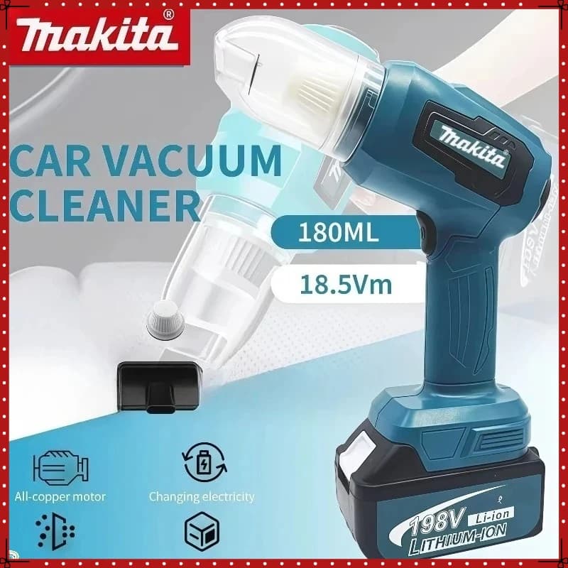 Aspirapolvere Portatile Makita 18V Senza Fili per Auto, Multifunzione, Ricaricabile, per la Raccolta della Polvere