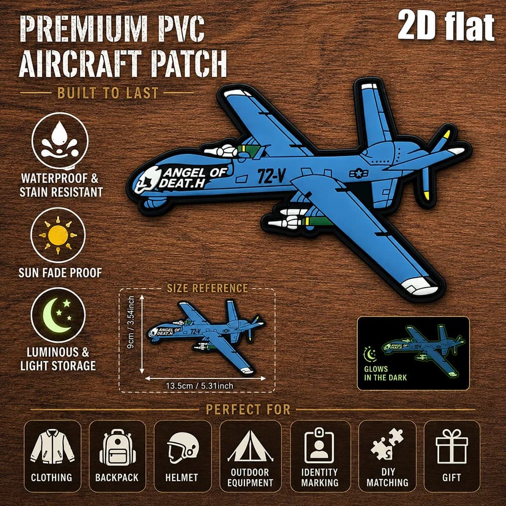 Specifications Available: 1Pc, 2Pcs, 3Pcs. Comes with Luminous Cartoon Blue Aircraft-Shaped Hook-And-Loop Patches, Pvc Material, Embossed Craftsmanship, Trendy Functional Style, Suitable for Motorcycle Jackets, Tactical Vests, Mountaineering Backpacks, Military Enthusiasts' Outdoor Gear, Decorative Accessories, Hook-And-Loop Patches with a Complimentary Backing Fabric