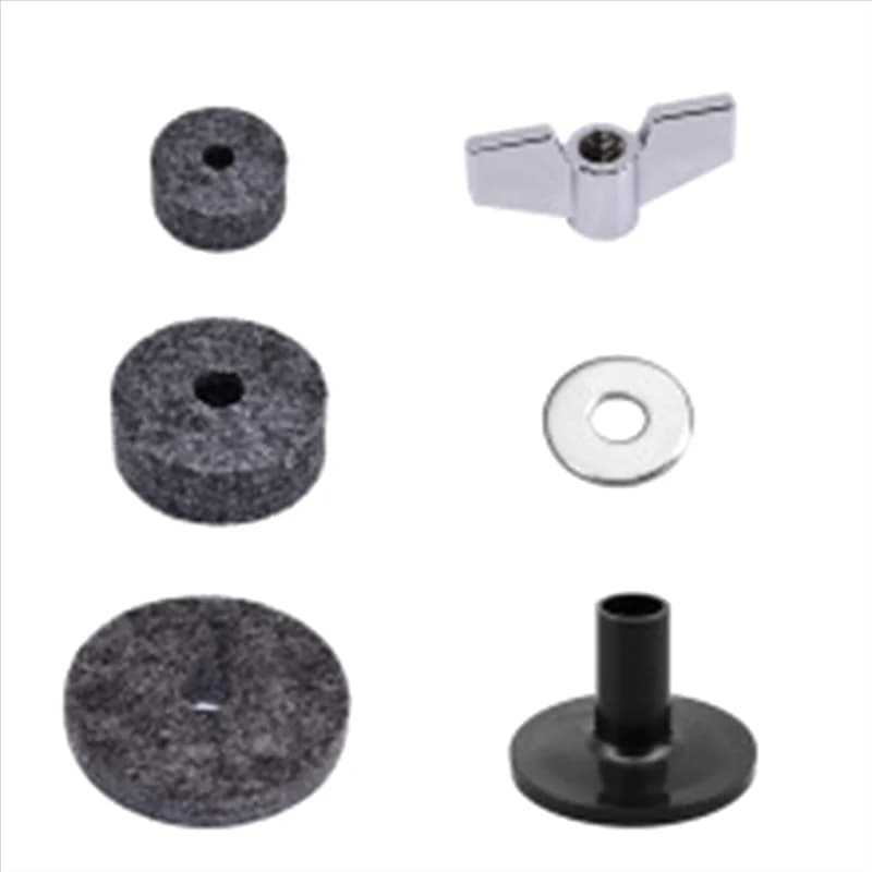 XSXS-18PCS Accessori di ricambio per piatti Parti del tamburo con supporto per piatti Feltri Tampone in feltro per piatti per batteria Include rondelle per dadi alari
