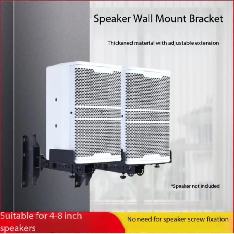 Supporto da parete Outesheng senza fori per monitor, altoparlanti surround, rack da parete HIFI, supporto per subwoofer e altoparlanti da scaffale