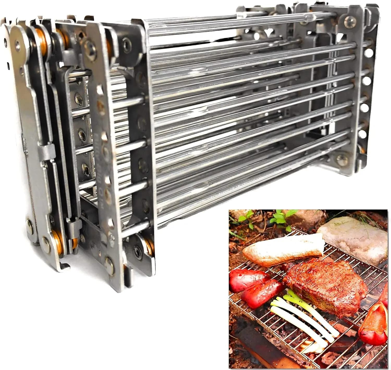 Stainless Steel Ultra Compact Portable Light Camping Grill