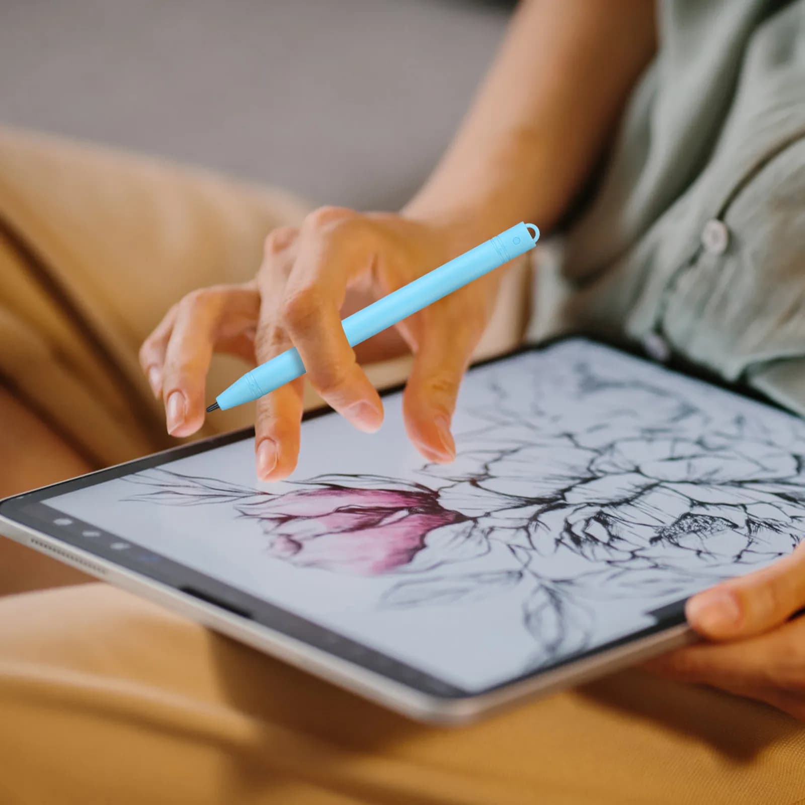Set di 6 Penne LCD per Lavagna, Penne Colorate in Plastica per Tablet da Disegno, Penne per Pittura per Bambini, Set Sicuro per Disegno e Graffio