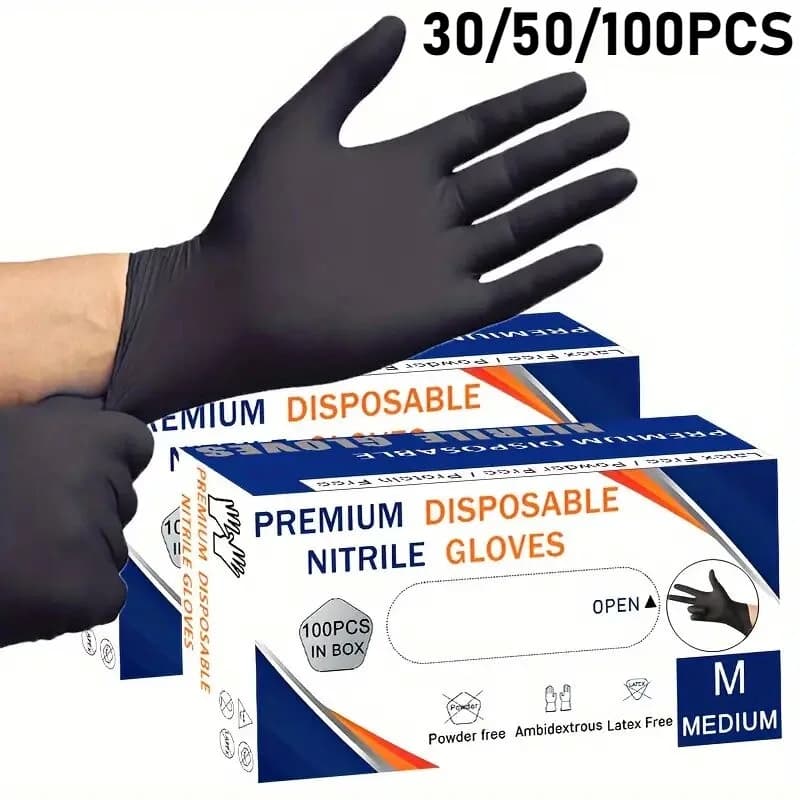 100/50/30PCS Guanti in nitrile Guanti monouso per la pulizia della casa per la pulizia della casa Cucina Cucina Tintura dei capelli Tatuaggi