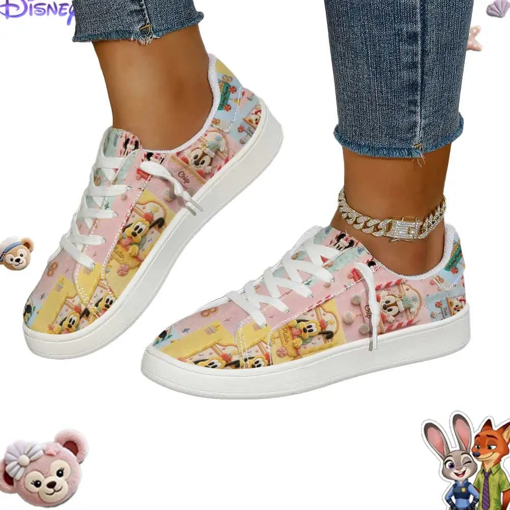 Sneakers basse da donna Disney Pluto & Friends con stampa dolce - Scarpe casual carine