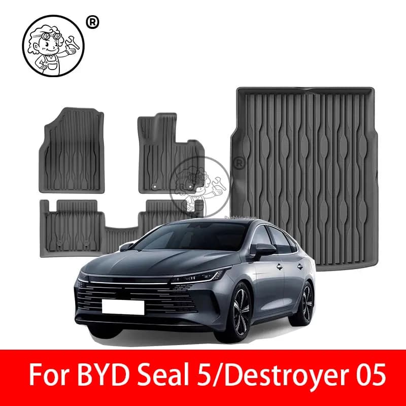 Car RHD Car Mats for BYD SEAL 5 2025 2026, waterproof, non-slip, TPE, modified auto accessories, footrest mats