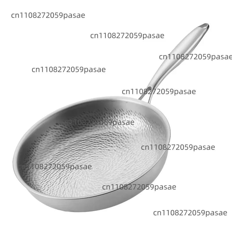 Padella in Titanio Non Rivestito da 4L con Manico in Acciaio Inossidabile e Coperchio in Vetro Trasparente