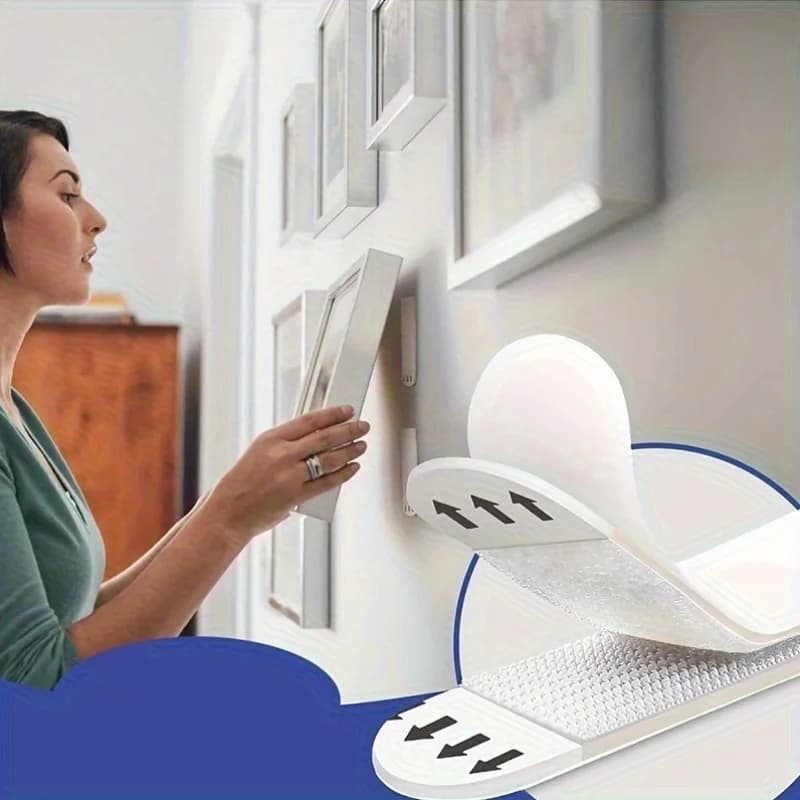 42 adesivi per cornici per foto resistenti: ganci adesivi resistenti, adatti per pareti, vetro, specchi