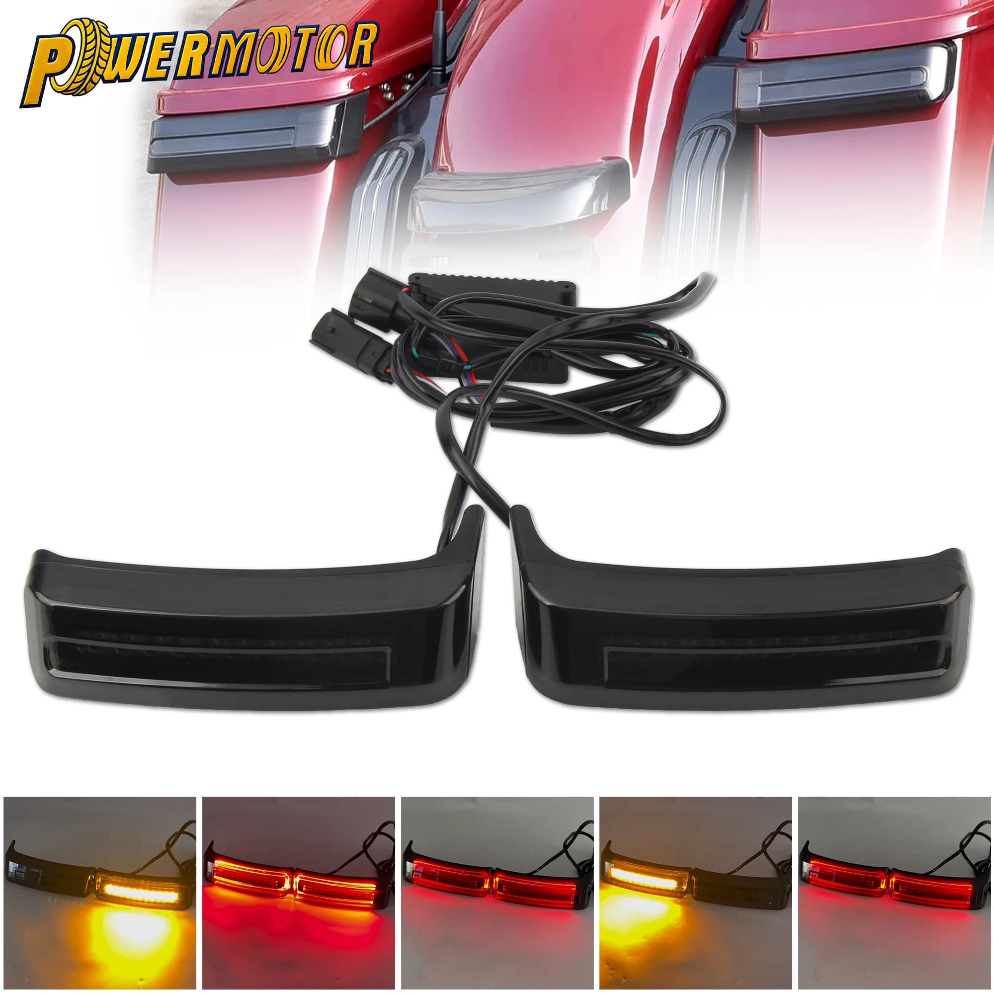 Luce freno moto per Harley Touring Street Glide Road King FLHR 2014-22 Bagagli posteriori Moto Indicatori di direzione a LED Fanali posteriori