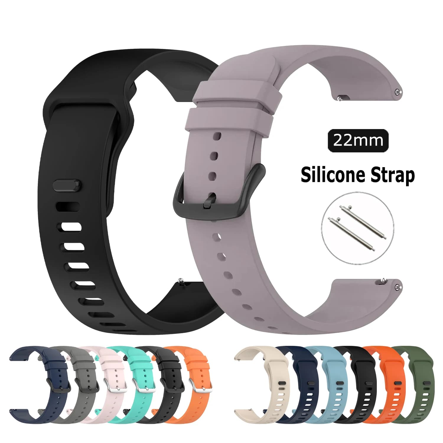 22mm Sport Silicone Band Easy Fit Strap For Redmi Watch 5 Active/Lite Bracelet Xiaomi S4 S3 S2 S1 Belt For Samsung Watch Correa
