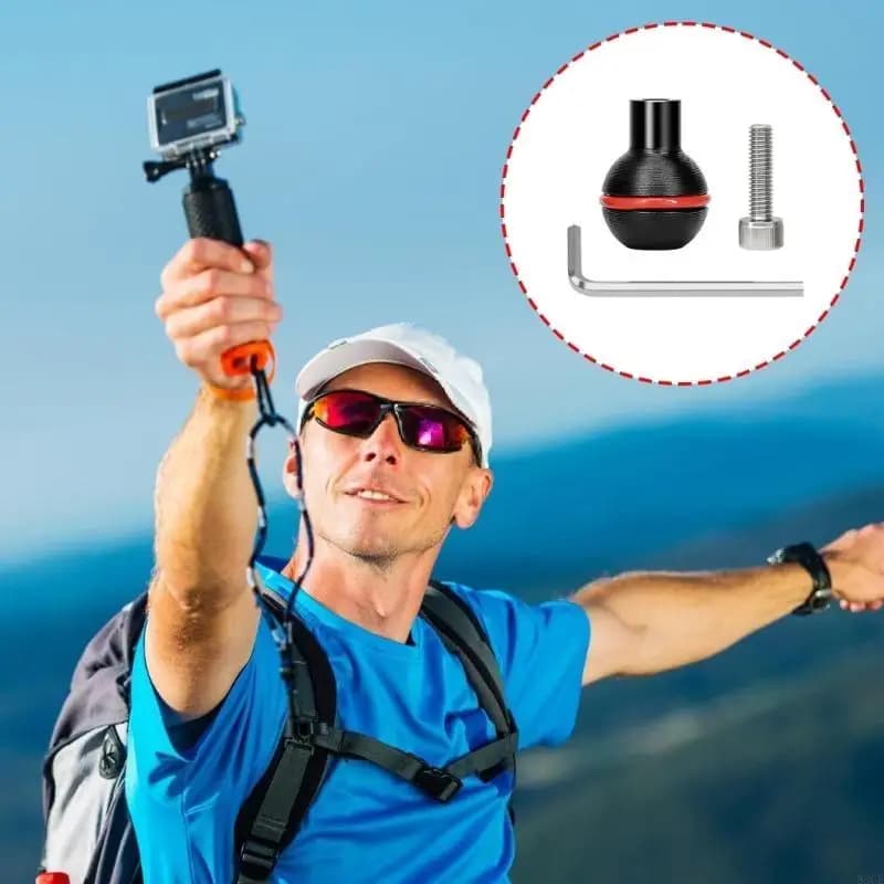 Ball Head Adapter 1/4inch Screw Mount Cold Shoe Base Locating Pin for Camera Cage Monitor Flash Light Stand Arm 83CE