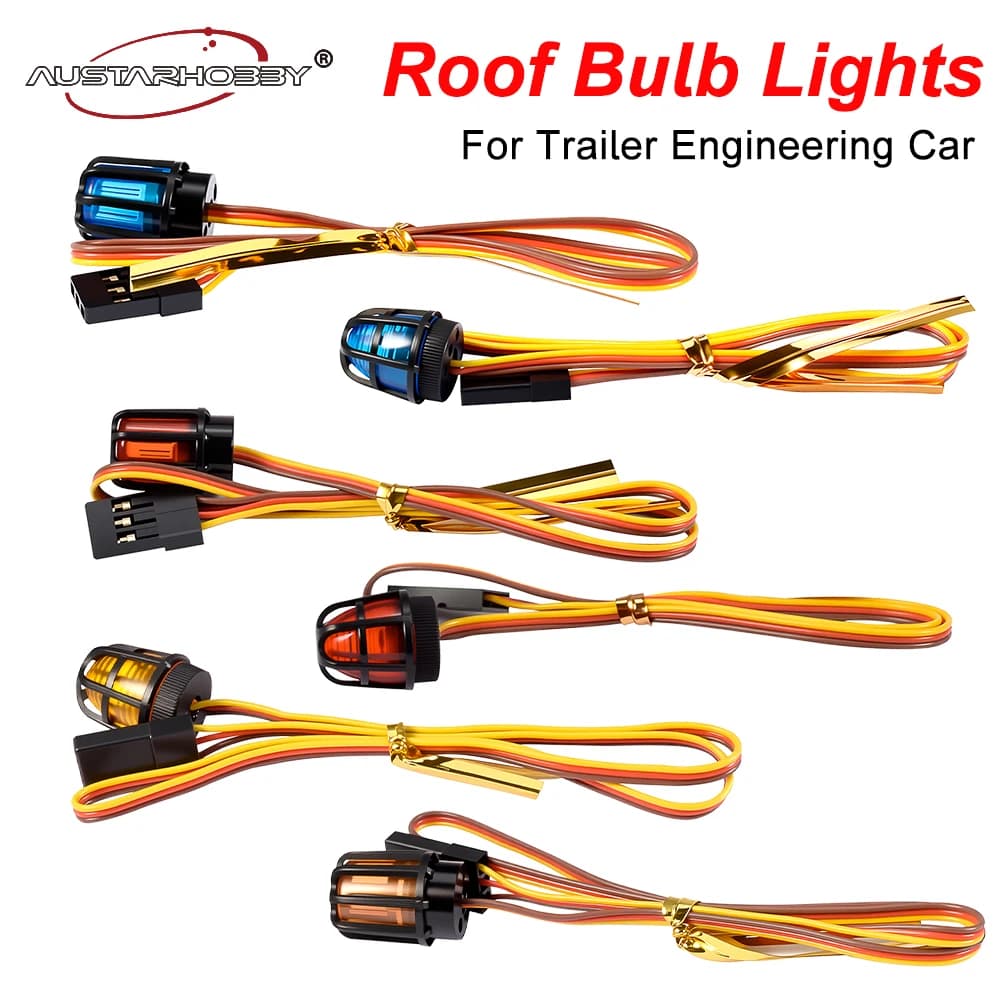 AUSTARHOBBY Luminoso LED Flash Luci Lampada di Allarme CH3 con Strobing-Blasting per RC Trattore Polizia Escavatore Auto di Ingegneria
