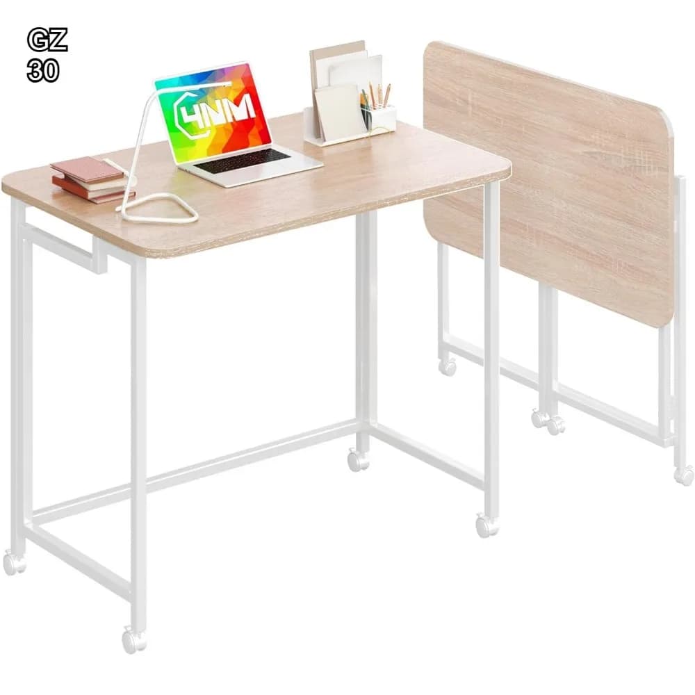 Desk Foldable with Wheels from 27,5 Inches, Laptop for Restrooms, Office and Bedroom