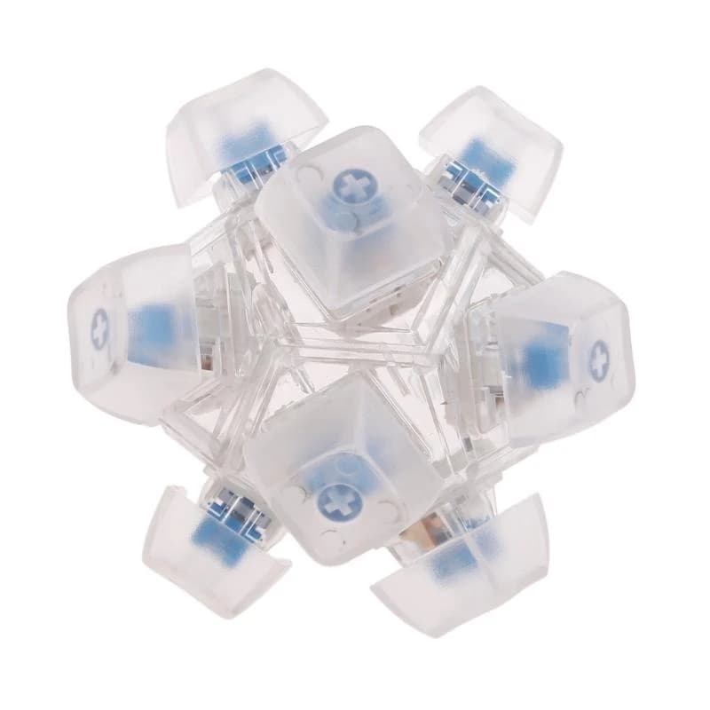 652F Portachiavi con tester per interruttori a tastiera meccanica a 12 lati RubiksCubes, regalo per adulti