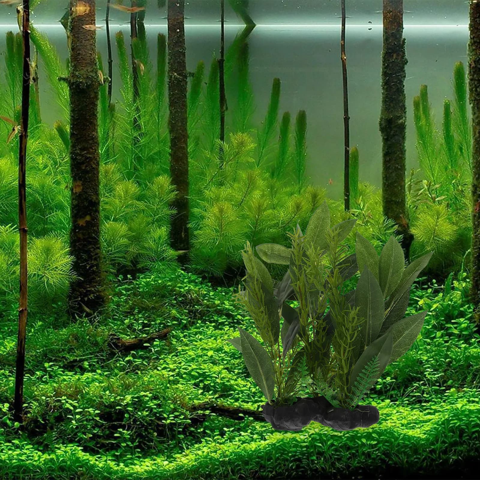 1Pcs Imitation Plastic Aquatic Plant Fine Workmanship Fish Tank Decoration Underwater Ornament Simulation Plant Artificial Green