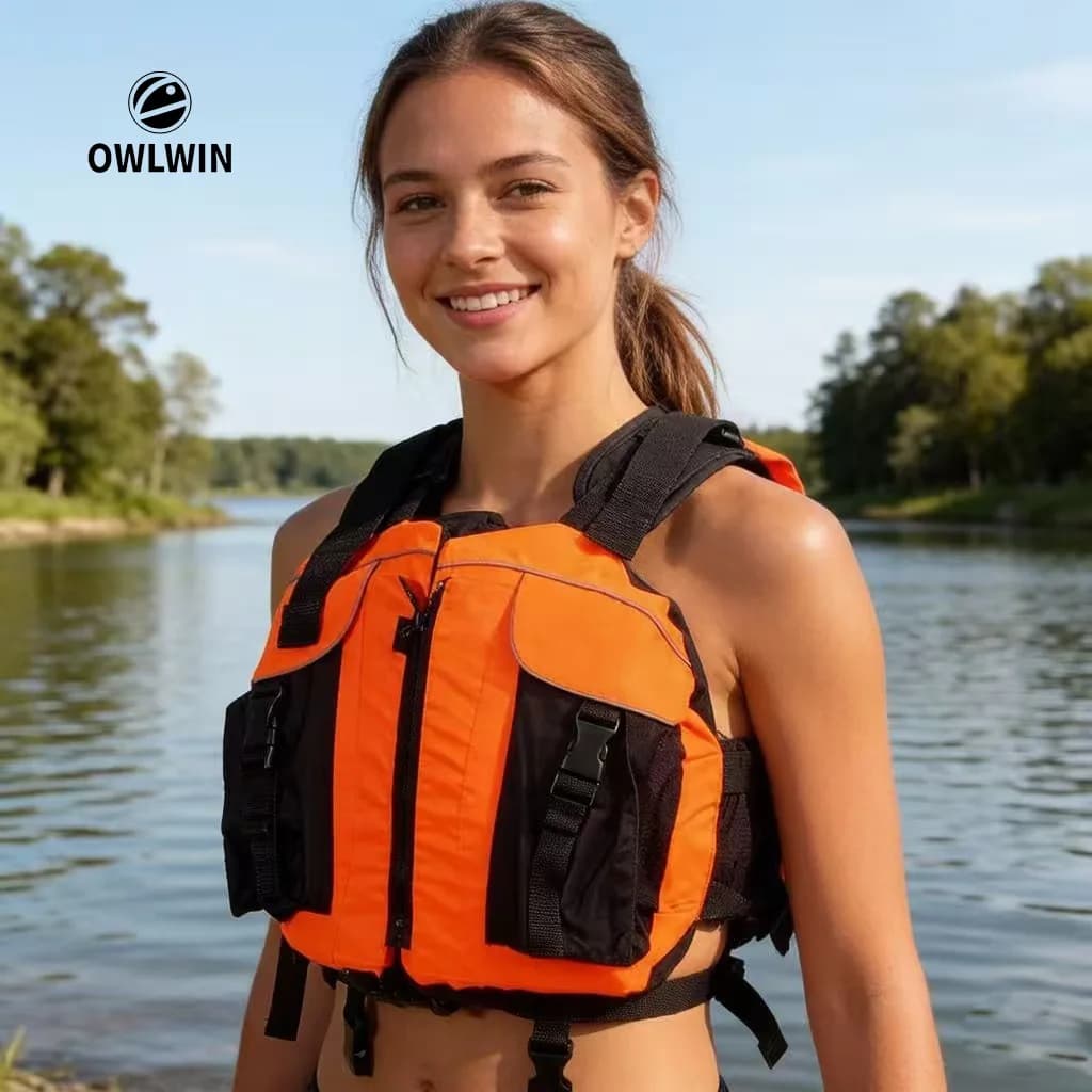 Daiseanuo Life Jacket PFD Buoyancy Aid for Kids Adults Kayak Sailing Rafting Vest with Zipper Pocket