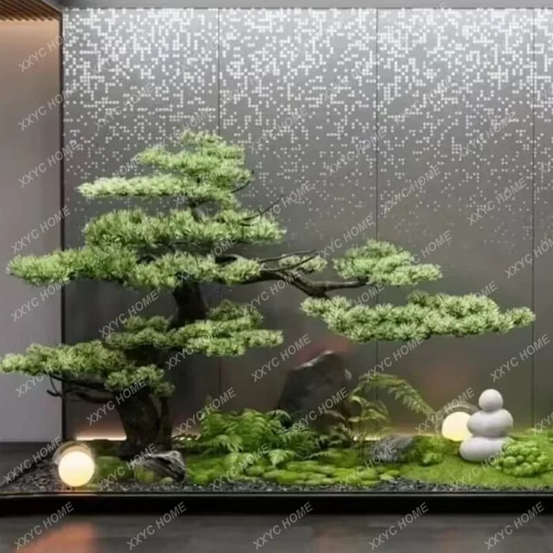 China New Landscape Interior and Outdoor Window Decorative ornament Green Plant Landscape