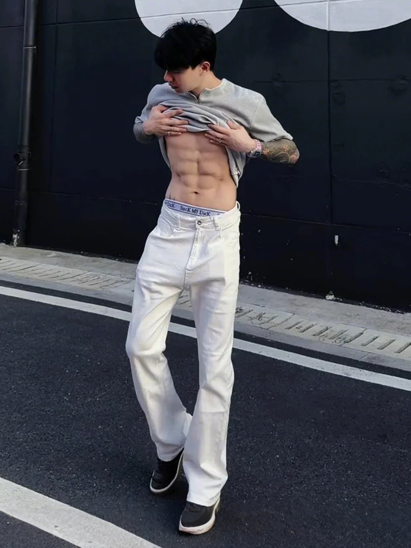 High Life White American Jeans, Slim Fit, Summer, Men's, Fashion Streetwear, Straight Leg, Career