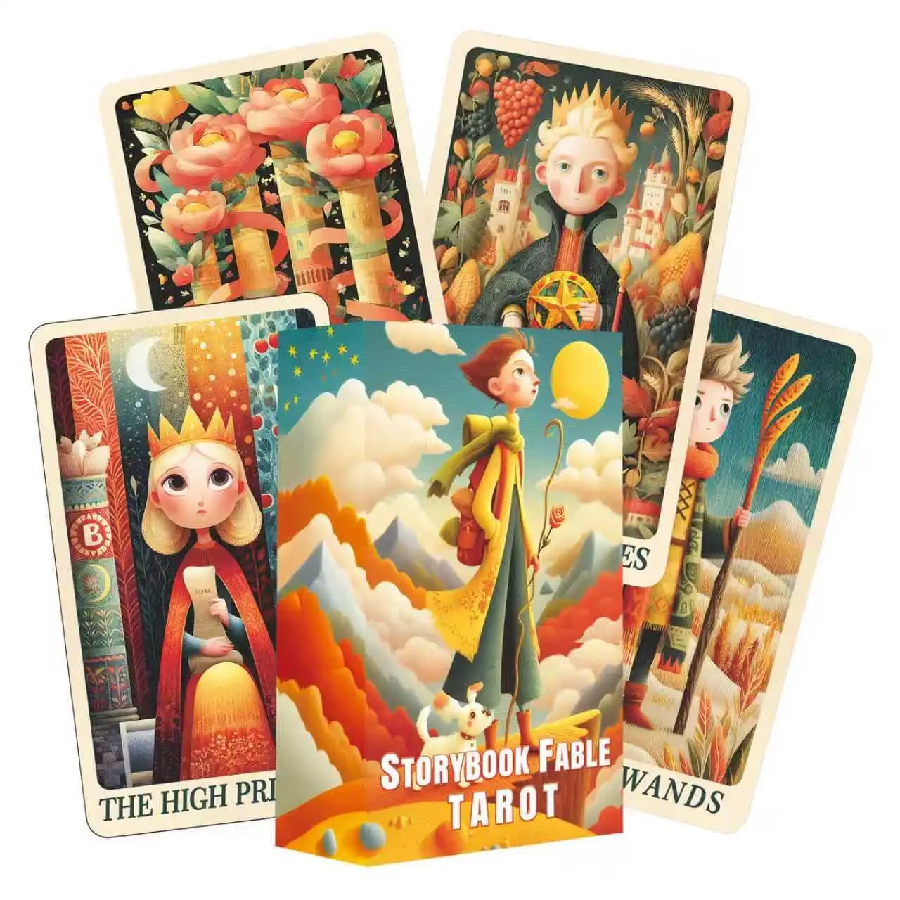 Mazzo di tarocchi Fairy Tale and Fable, 78 carte, adatto a principianti e lettori esperti, viene fornito con un libro guida