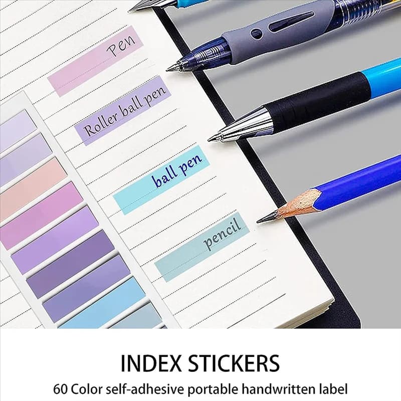 2400 linguette adesive, linguette adesive scrivibili da 120 colori per raccoglitori, linguette per annotazioni, segnapagina, classificare file