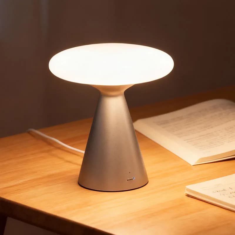 Lampada da Tavolo Moderna Minimalista a Forma di Fungo, Lampada da Scrivania LED per Camera da Letto, Soggiorno, Hotel