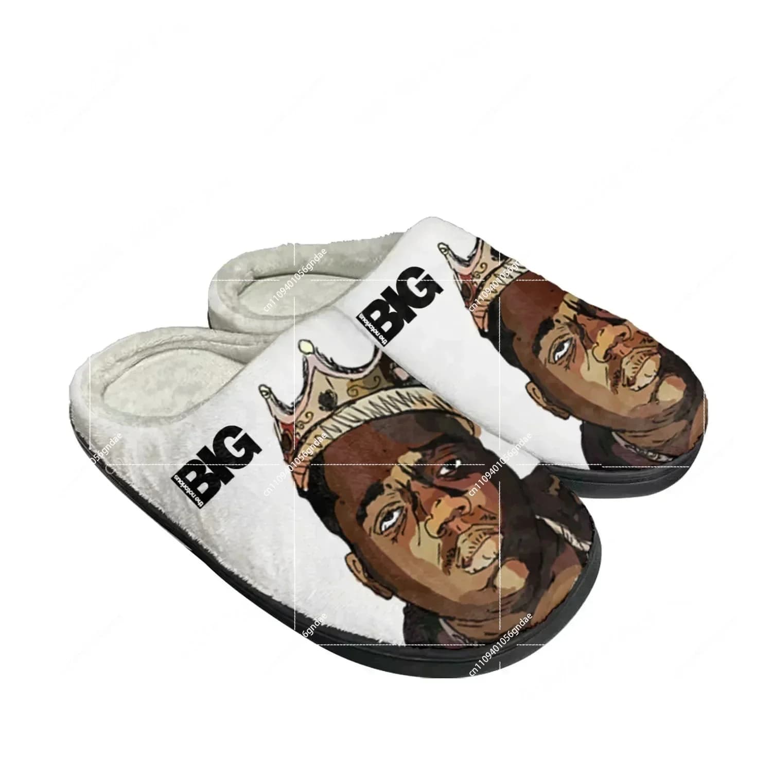 Pantofole Termiche Personalizzate in Cotone The Notorious B.I.G Rapper Trends per Uomo e Donna, Ciabatte da Casa in Peluche Calde per Camera da Letto