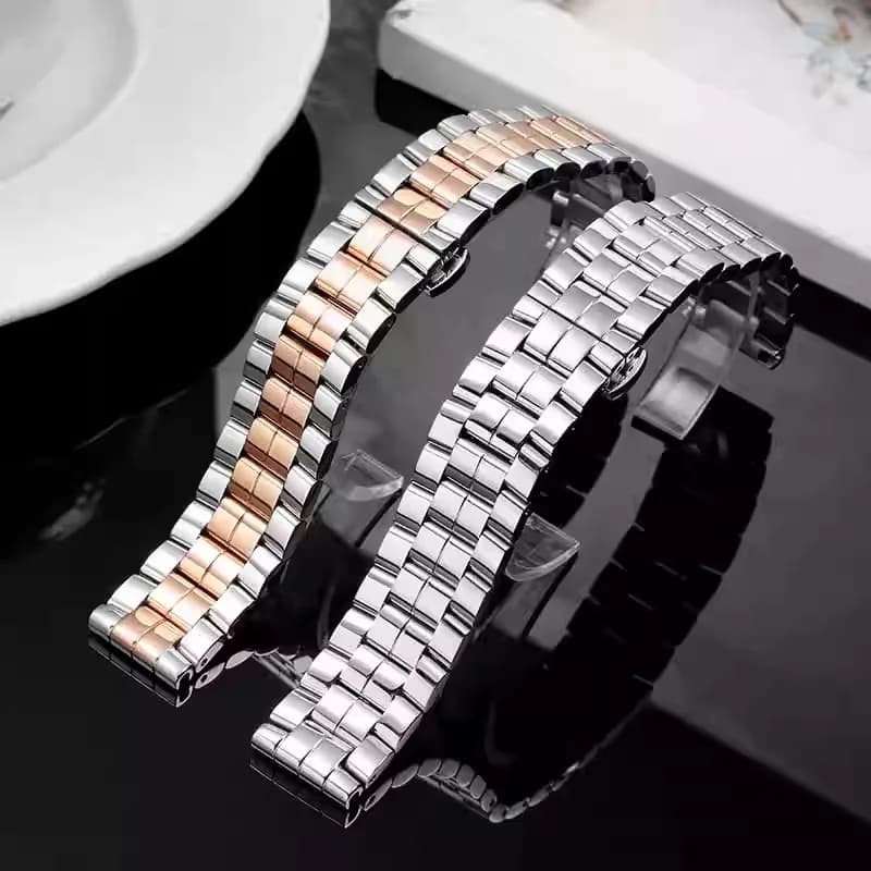Per orologio Chopard Happy Diamond con cinturino in acciaio da donna, bracciale Chopin Happy Sport in acciaio inossidabile oro rosa 15mm 18mm