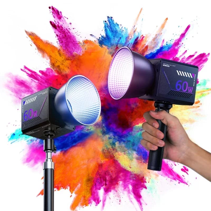 RGB video light Portable LED studio light with 10000 mAh rechargeable for Vlog Streaming LIVE photo filling lamp