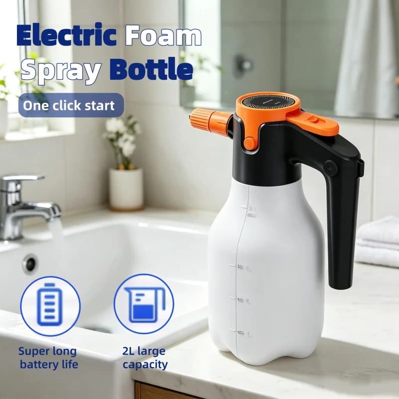 2L Electric Watering Can Adjustable Nozzle Non-Slip Handle Gardening Sprayer Rechargeable Household Handle Watering Kettle