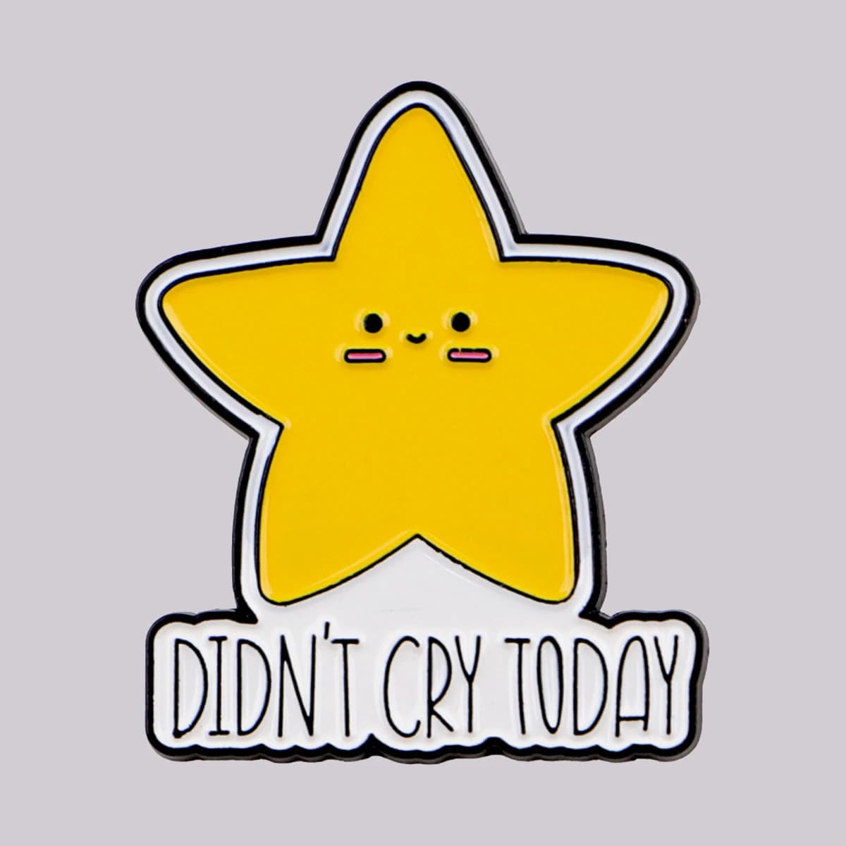 NON CRY TODAY Spilla smaltata Spilla a stella Pini Spille da bavero Distintivo sullo zaino Accessori di abbigliamento Gioielli di moda Regali per amici
